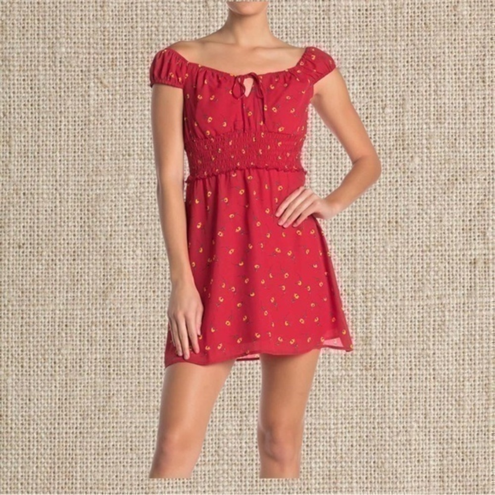 Floral Smocked Waist Dress